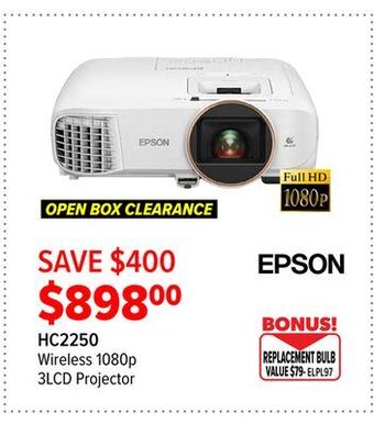 2001 Audio Video Epson wireless 1080p 3lcd projector offer