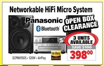 2001 Audio Video Panasonic networkable hifi micro system offer
