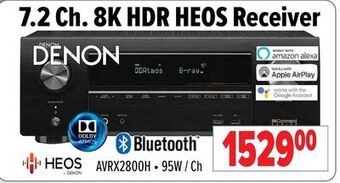 2001 Audio Video Denon 7.2 ch. 8k hdr heos receiver offer