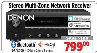 2001 Audio Video Denon stereo multi-zone network receiver offer