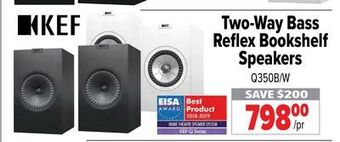 2001 Audio Video Kef two-way bass reflex bookshelf speakers offer