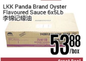 Nations Fresh Foods Lkk panda brand oyster flavoured sauce 6x5lb offer