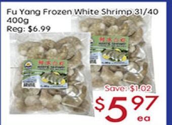 Fu yang frozen white shrimp 31/40