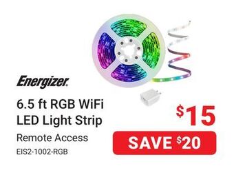 Visions Electronics Energizer 6.5 ft rgb wifi led light strip offer