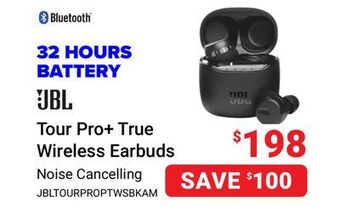 Visions Electronics Jbl tour pro+ true wireless earbuds offer