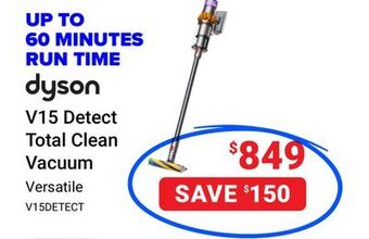 Visions Electronics Dyson v15 detect total clean vacuum offer