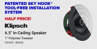 Visions Electronics Klipsch 6.5 in-ceiling speaker offer