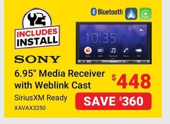 Visions Electronics Sony 6.95 media receiver with weblink cast offer