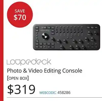 Vistek Loupedeck photo & video editing console offer