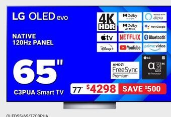 Visions Electronics Lg oled evo native 120hz panel 65 c3pua smart tv offer