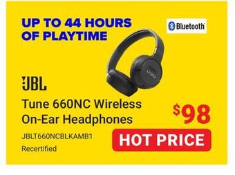 Visions Electronics Jbl tune 660nc wireless on-ear headphones offer