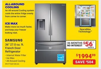Visions Electronics Samsung 36 27.0 cu. ft. french door refrigerator offer