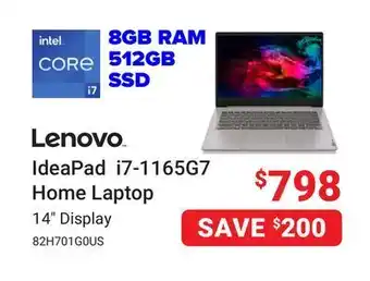 Visions Electronics Lenovo ideapad i7-1165g7 home laptop offer