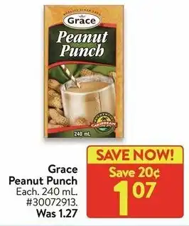Walmart Grace Peanut Punch 240 mL offer