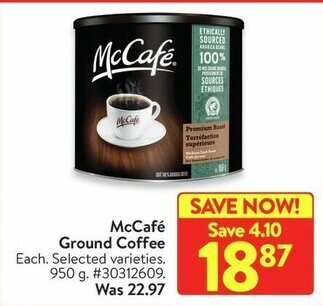 Walmart McCafe Ground Coffee 950 g offer