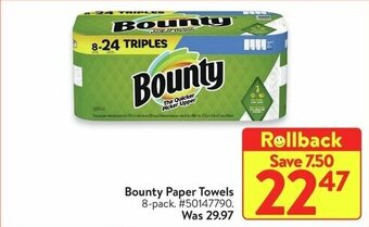 Walmart Bounty Paper Towels offer