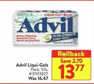 Walmart Advil Liqui-Gels offer