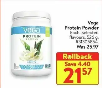 Walmart Vega Protein Powder 526 g offer