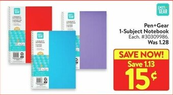 Walmart Pen+Gear 1-Subject Notebook offer