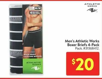 Walmart Men's Athletic Works Boxer Briefs 4-Pack offer