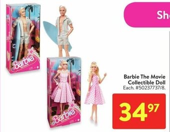 Walmart Barbie The Movie Collectible Doll offer