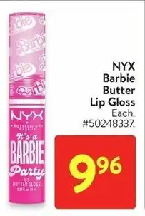 Walmart NYX Barbie Butter Lip Gloss offer