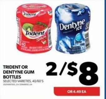 Real Canadian Superstore TRIDENT OR DENTYNE GUM BOTTLES , 40/60'S offer