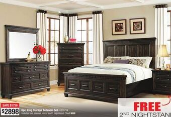 Bad Boy Superstore 6pc. king storage bedroom set offer