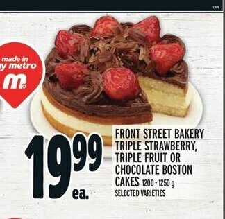 Metro FRONT STREET BAKERY TRIPLE STRAWBERRY offer