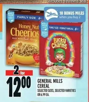 Metro GENERAL MILLS CEREAL SELECTED SIZES, SELECTED VARIETIES offer