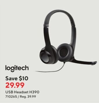 Staples Logitech usb headset h390 offer