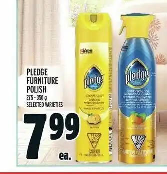 Metro PLEDGE FURNITURE POLISH 275-350 g SELECTED VARIETIES offer