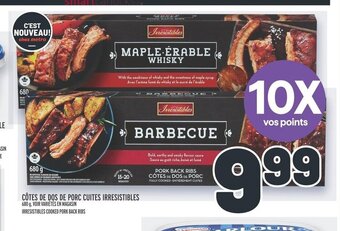 Metro CÔTES DE DOS DE PORC CUITES IRRESISTIBLES 680 g offer