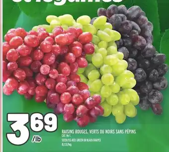 Metro RAISINS ROUGES, VERTS OU NOIRS SANS PÉPINS offer