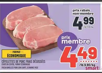 Metro CÔTELETTES DE PORC FRAIS DÉSOSSÉES offer