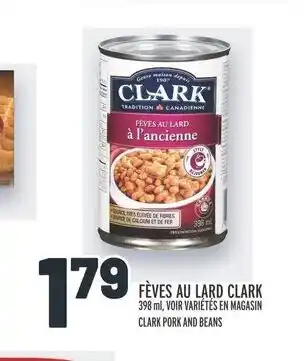 Metro FÈVES AU LARD CLARK offer