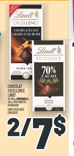Metro CHOCOLAT EXCELLENCE LINDT offer