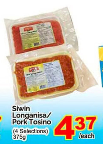 T&T Supermarket Siwin Longanisa/ Pork Tosino offer