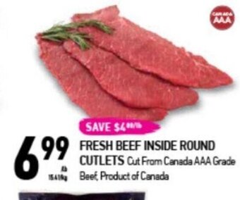 Coppa's Fresh Market FRESH BEEF INSIDE ROUND CUTLETS offer