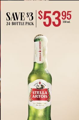The Beer Store Stella artois 24-bottle pack offer