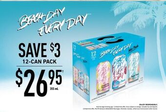 The Beer Store Beach day every day 12-can pack offer