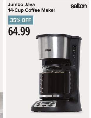 Linen Chest Jumbo java 14-cup coffee maker offer