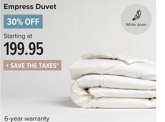 Linen Chest Empress duvet offer