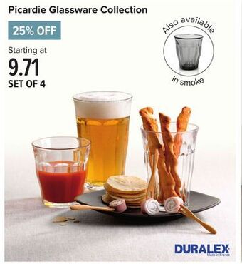 Linen Chest Picardie glassware collection offer