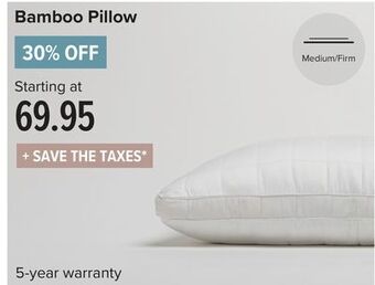 Linen Chest Bamboo pillow offer