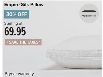 Linen Chest Empire silk pillow offer