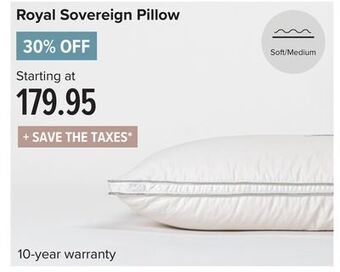 Linen Chest Royal sovereign pillow offer