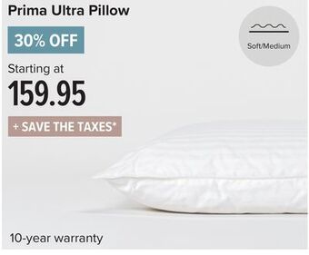Linen Chest Prima ultra pillow offer