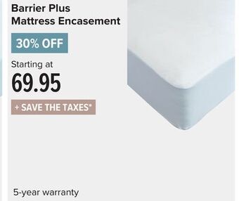 Linen Chest Barrier plus mattress encasement offer
