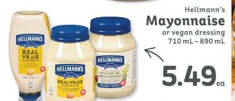 IGA Hellmann's Mayonnaise or vegan dressing 710 mL-890 mL offer